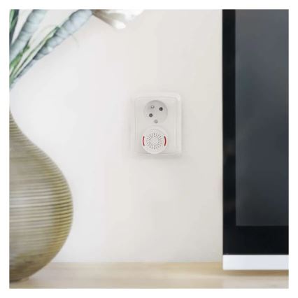 Bezdrôtový zvonček do zásuvky 230V + 1xCR2032 biely