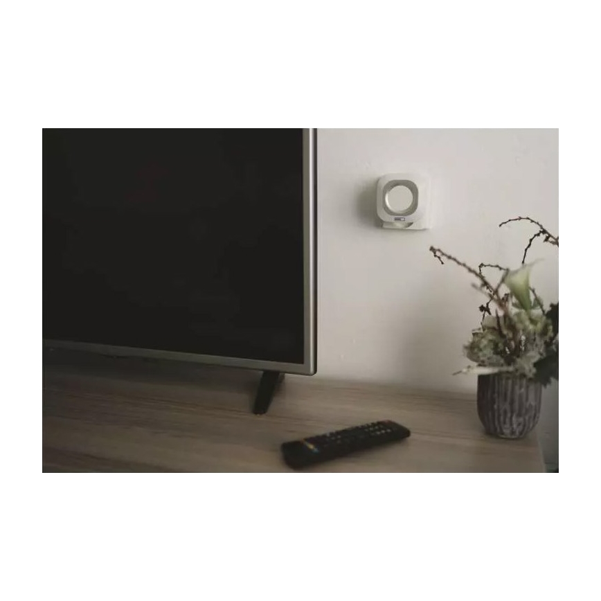 Bezdrôtový zvonček do zásuvky 230V + 1xCR2032 IP44 biely