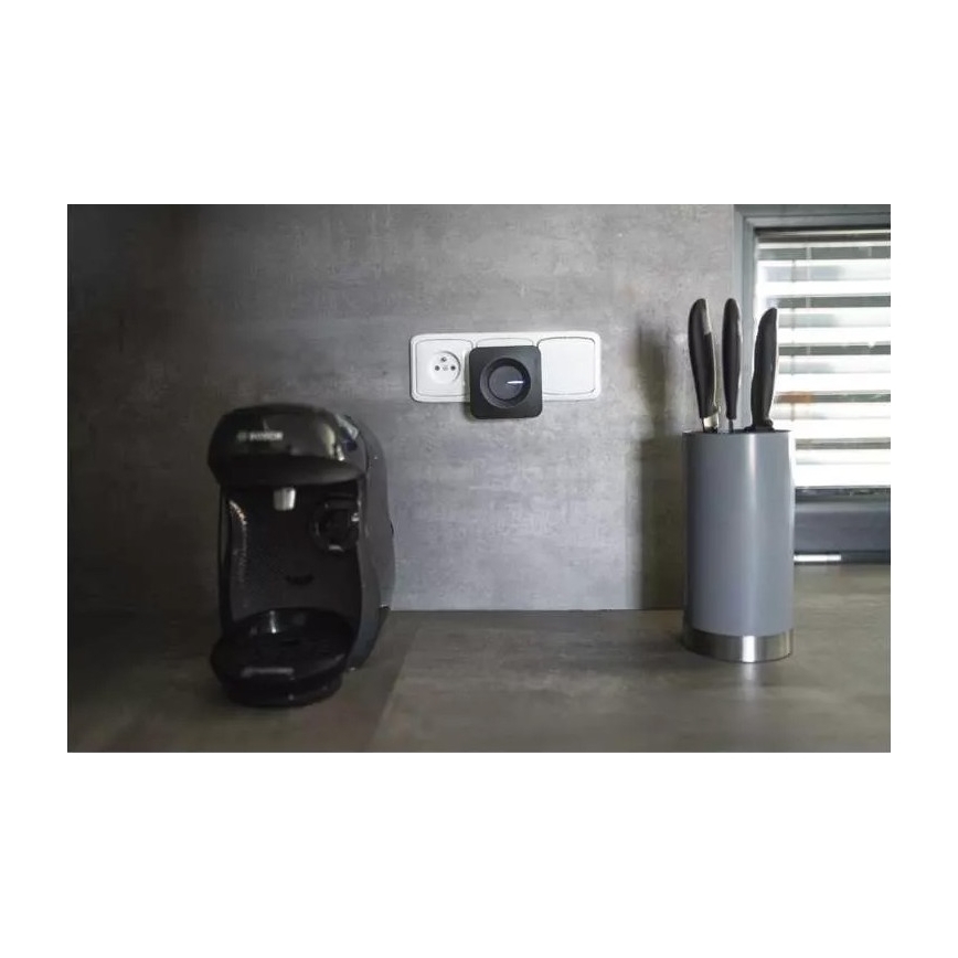 Bezdrôtový zvonček do zásuvky 230V IP44 čierna