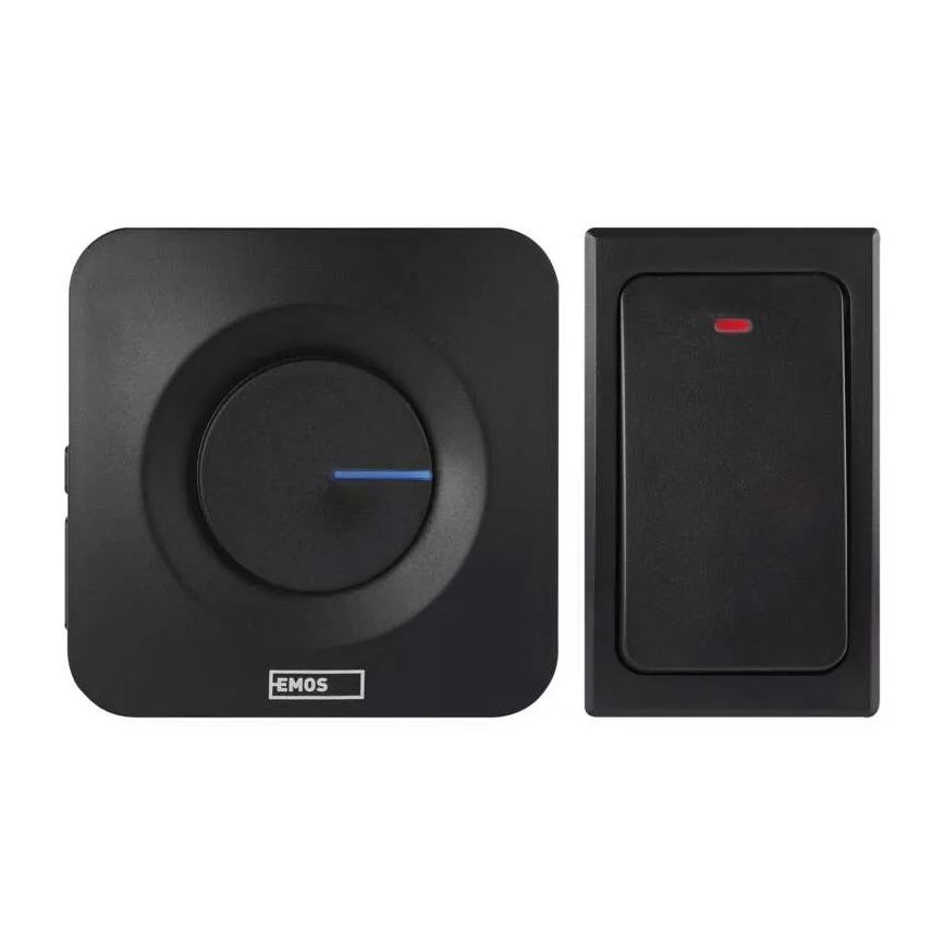 Bezdrôtový zvonček do zásuvky 230V IP44 čierna