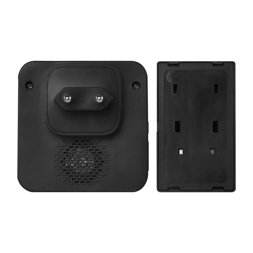 Bezdrôtový zvonček do zásuvky 230V IP44 čierna