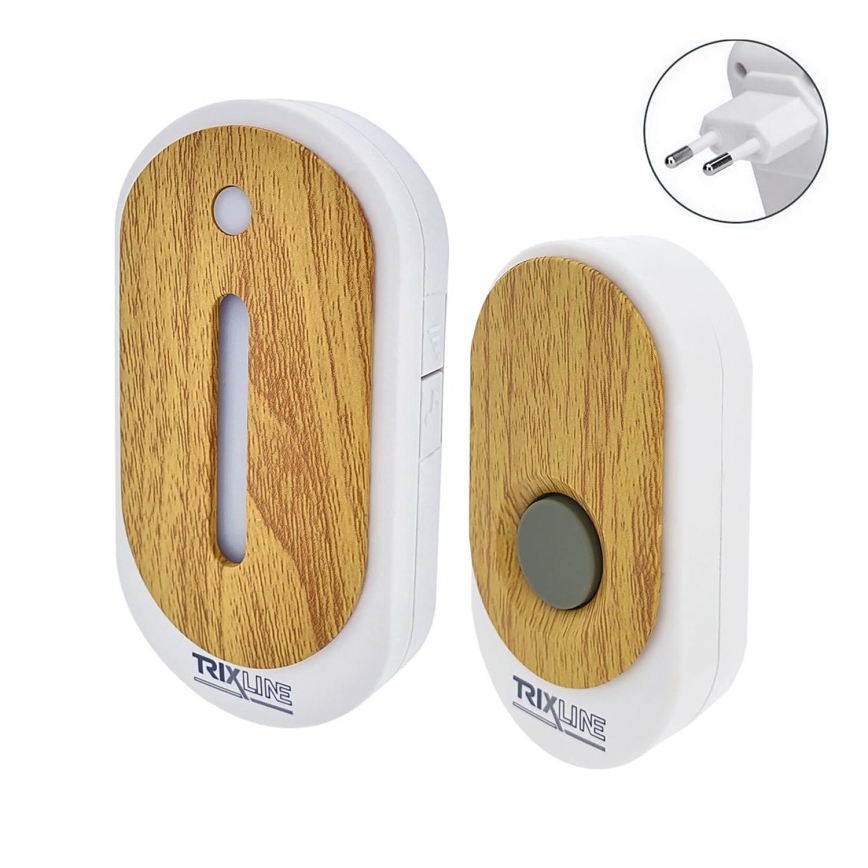 Bezdrôtový zvonček do zásuvky BELL 230V + 1x23A hnedá