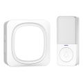 Bezdrôtový zvonček s LED osvetlením do zásuvky 230V/1xCR2032 IP56 biela