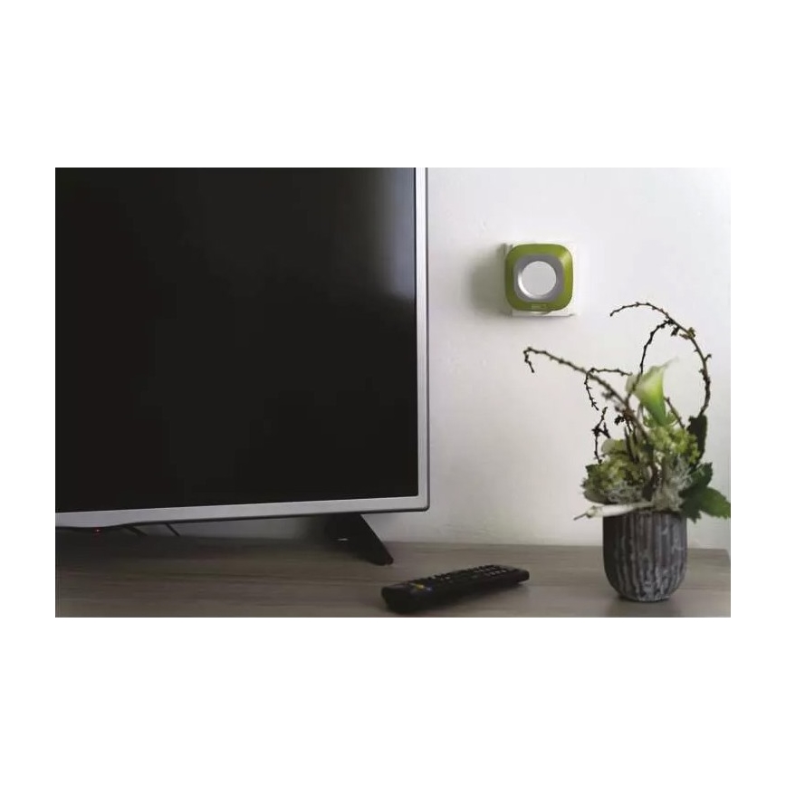 Bezdrôtový zvonček do zásuvky 230V + 1xCR2032 IP44 zelená
