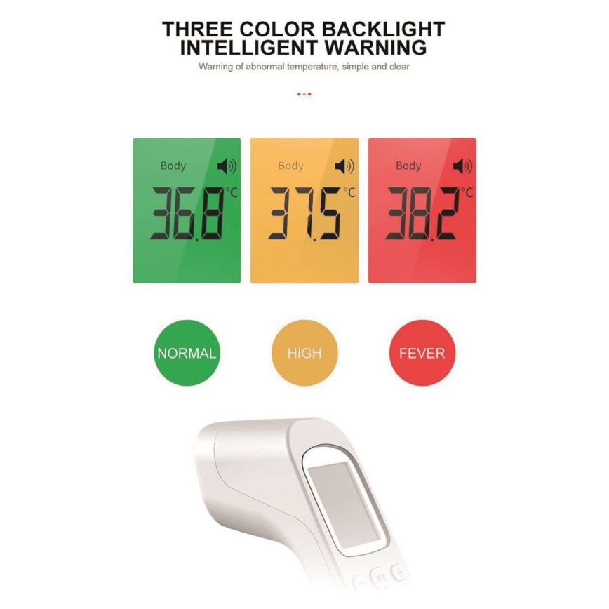 Bezkontaktný digitálny infračervený teplomer 2xAAA