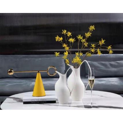 Biela keramická váza 33x17x19 cm