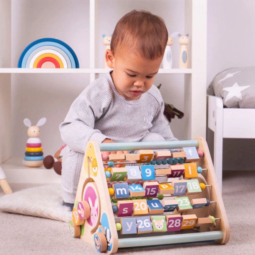 Bigjigs Toys - Aktívny trojuholník so zvieratkami
