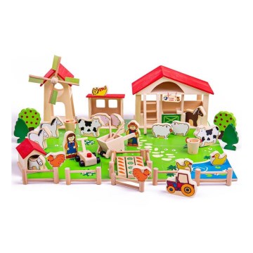 Bigjigs Toys - Drevená farma