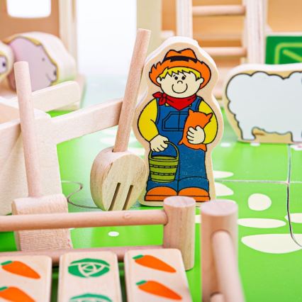 Bigjigs Toys - Drevená farma