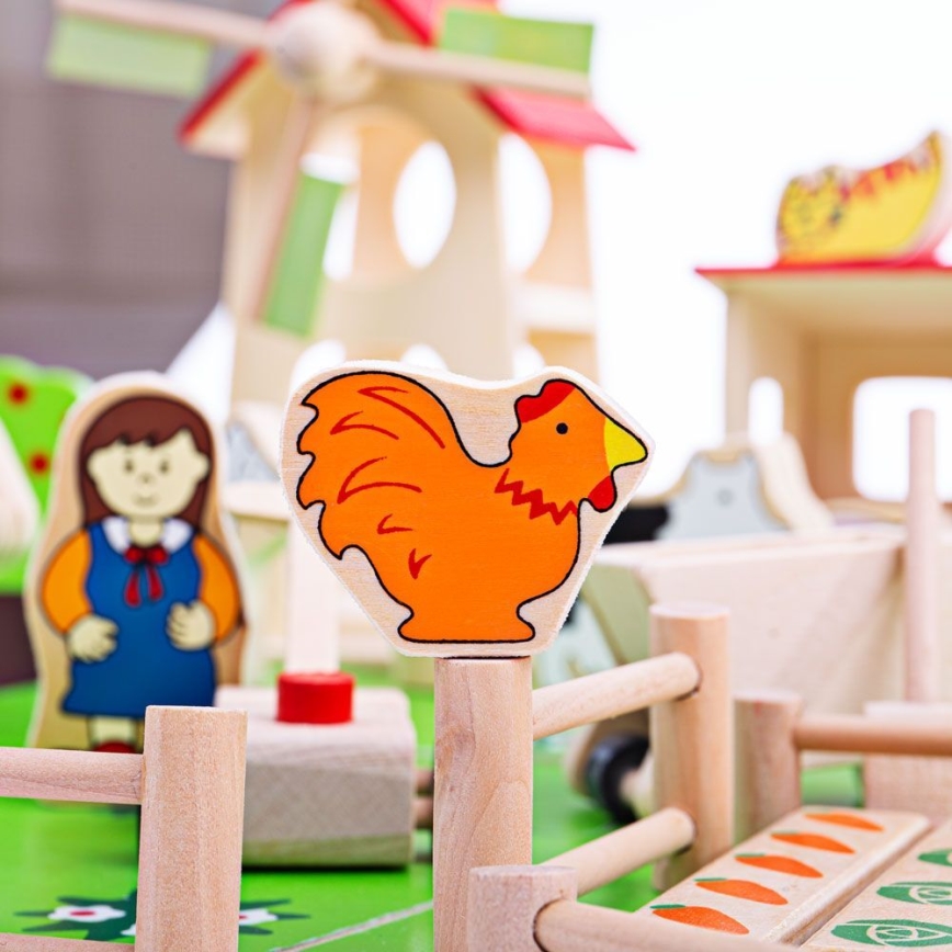 Bigjigs Toys - Drevená farma