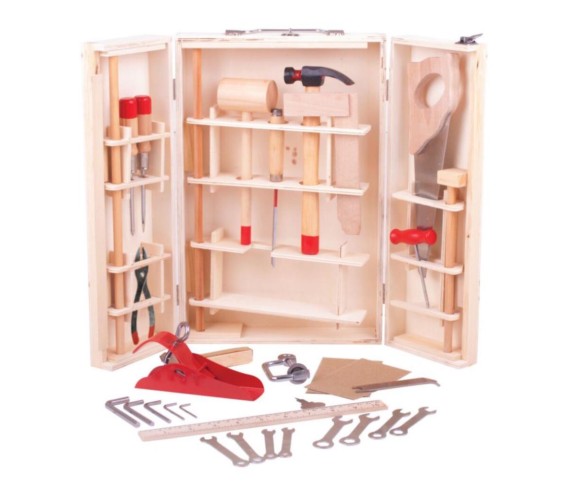 Bigjigs Toys dřevěné hračky Kufřík s nářadím