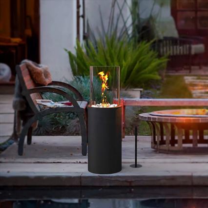 BIO krb ROMA 26,5x80,5 cm 2kW čierna + ochranný kryt