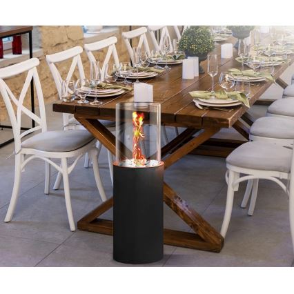 BIO krb ROMA 26,5x80,5 cm 2kW čierna + ochranný kryt