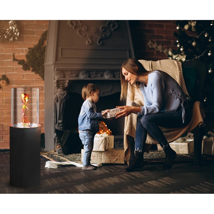 BIO krb ROMA 26,5x80,5 cm 2kW čierna + ochranný kryt