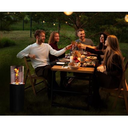 BIO krb ROMA 26,5x80,5 cm 2kW čierna + ochranný kryt