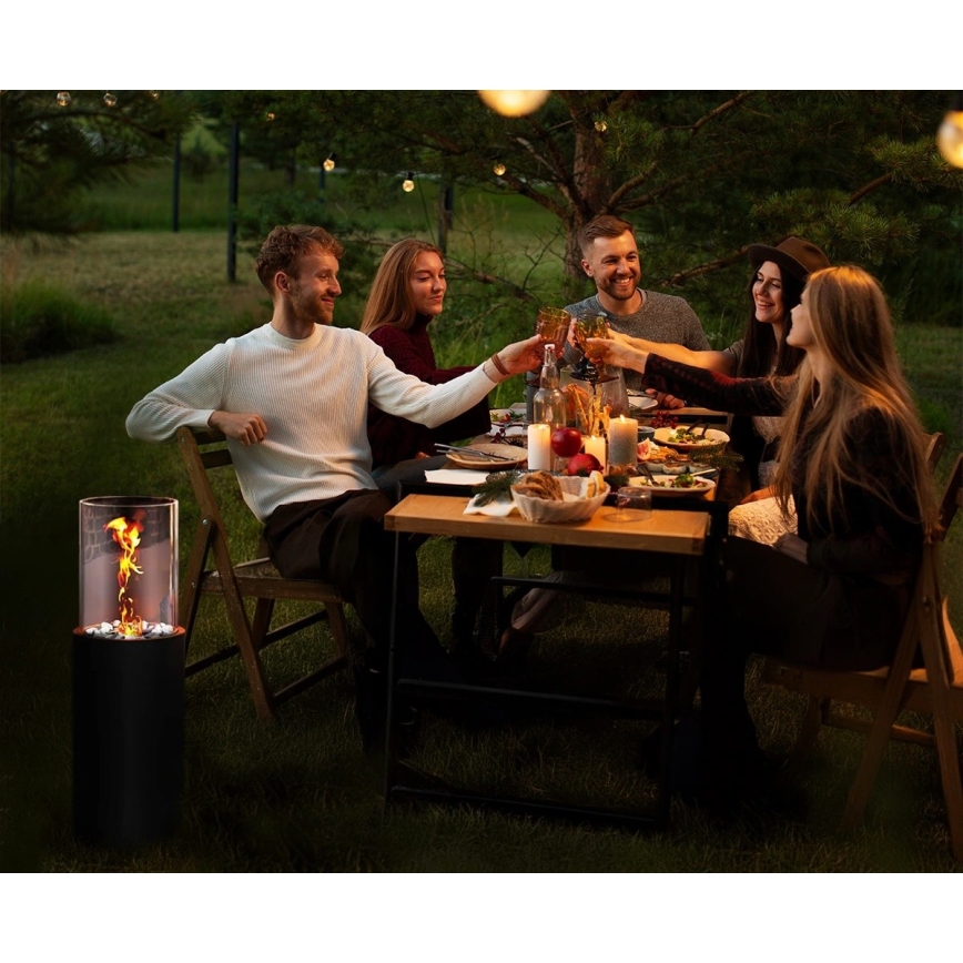 BIO krb ROMA 26,5x80,5 cm 2kW čierna + ochranný kryt