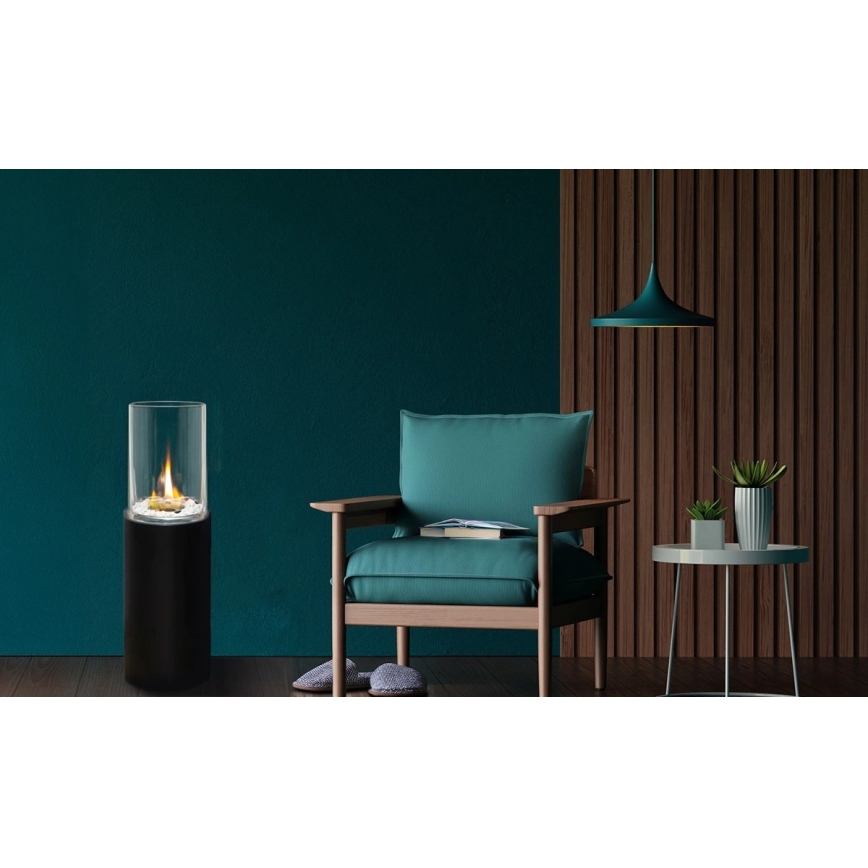 BIO krb ROMA 26,5x80,5 cm 2kW čierna + ochranný kryt