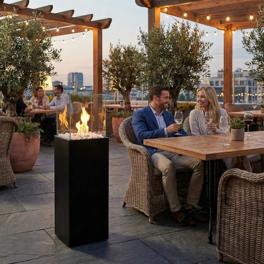 Biokrb ALICANTE 26,5x80,5 cm 2 kW čierny + ochranný kryt