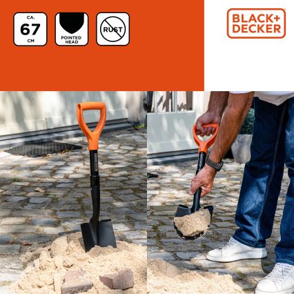 BLACK+DECKER - Záhradná lopatka 67 cm