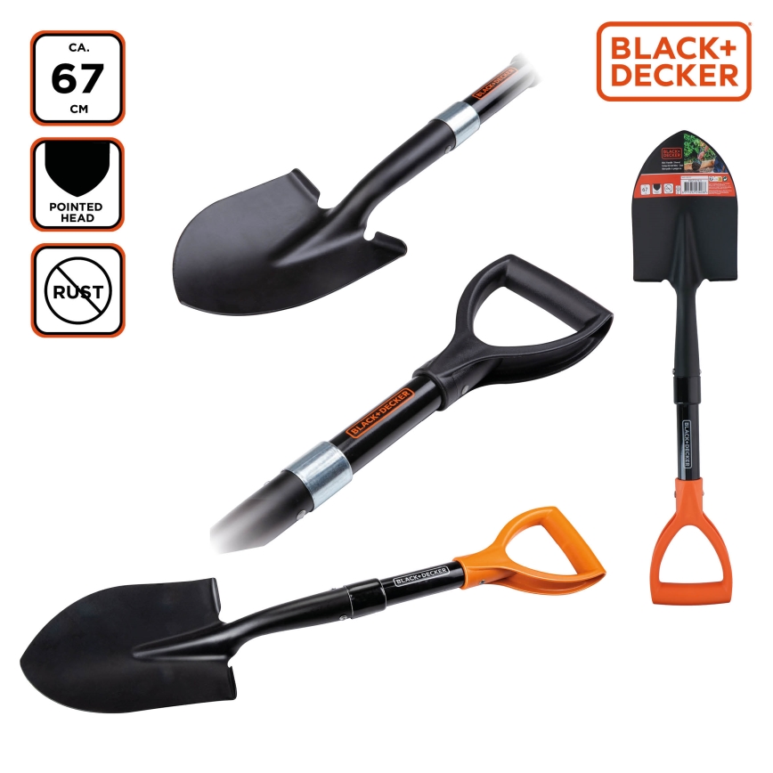 BLACK+DECKER - Záhradná lopatka 67 cm