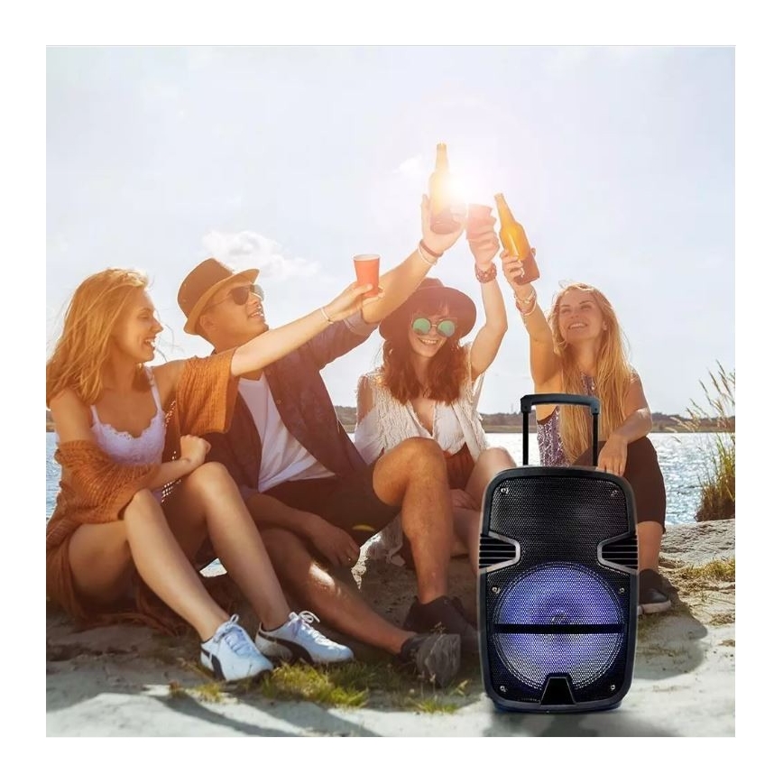 Bluetooth prenosný reproduktor s mikrofónom 35W/3,7V LED RGB + DO