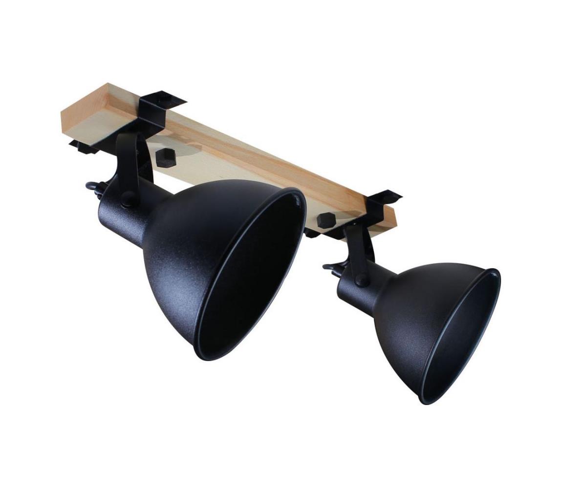 Bodové svietidlo 2xE27/40W/230V čierna