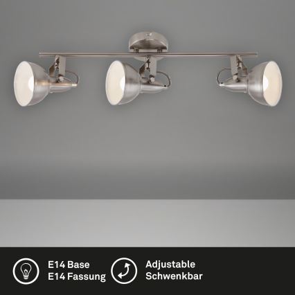 Bodové svietidlo 3xE14/40W/230V matný chróm