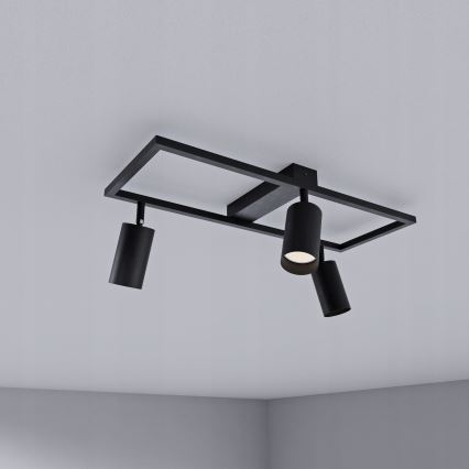 Bodové svietidlo 3xGU10/30W/230V čierne