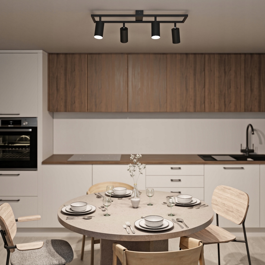 Bodové svietidlo 4xGU10/30W/230V čierne