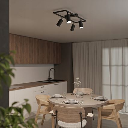 Bodové svietidlo 4xGU10/30W/230V čierne