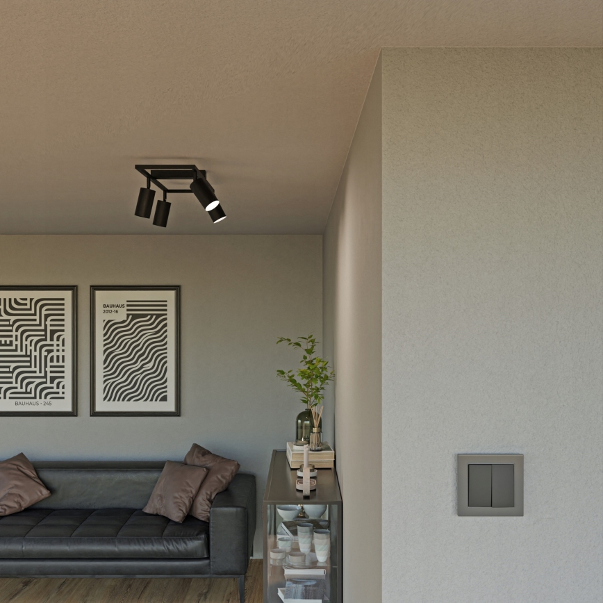 Bodové svietidlo 4xGU10/30W/230V čierne