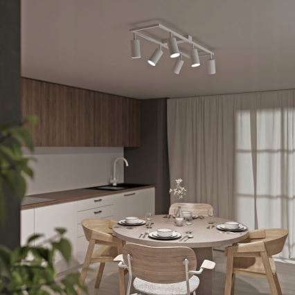 Bodové svietidlo 6xGU10/30W/230V biele