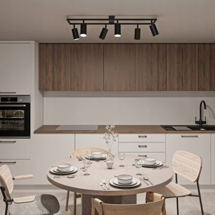 Bodové svietidlo 6xGU10/30W/230V čierne