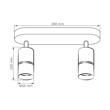 Bodové svietidlo BAMBOO 2xGU10/10W/230V biela