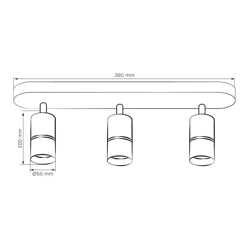 Bodové svietidlo BAMBOO 3xGU10/10W/230V biela