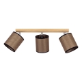 Bodové svietidlo BENITA 3xE27/25W/230V hnedé/dub