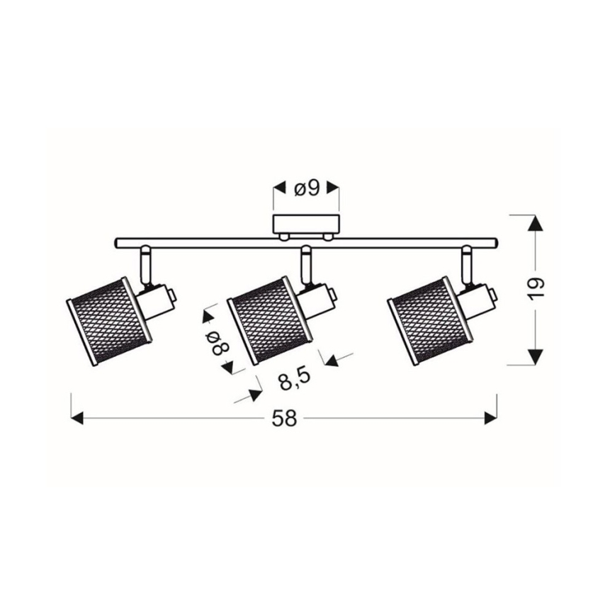 Bodové svietidlo CANABERA 3xE14/40W/230V