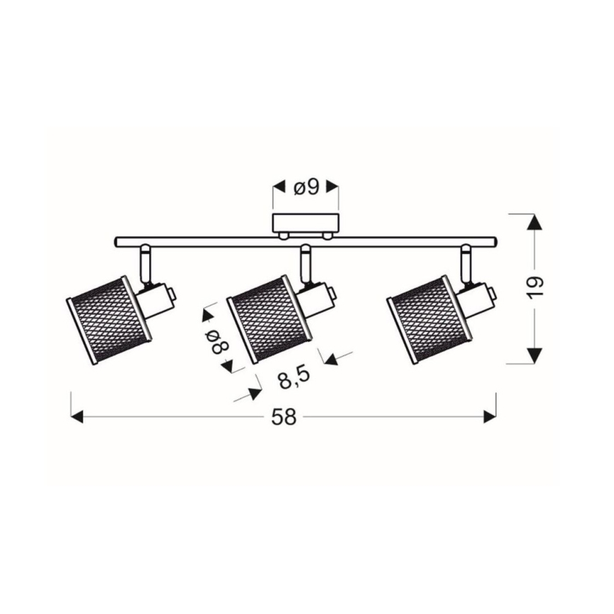 Bodové svietidlo CANABERA 3xE14/40W/230V