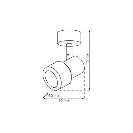 Bodové svietidlo CINO 1xGU10/8W/230V biela