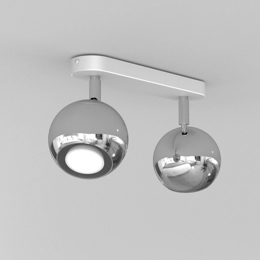 Bodové svietidlo COMET 2xGU10/8W/230V biela/lesklý chróm