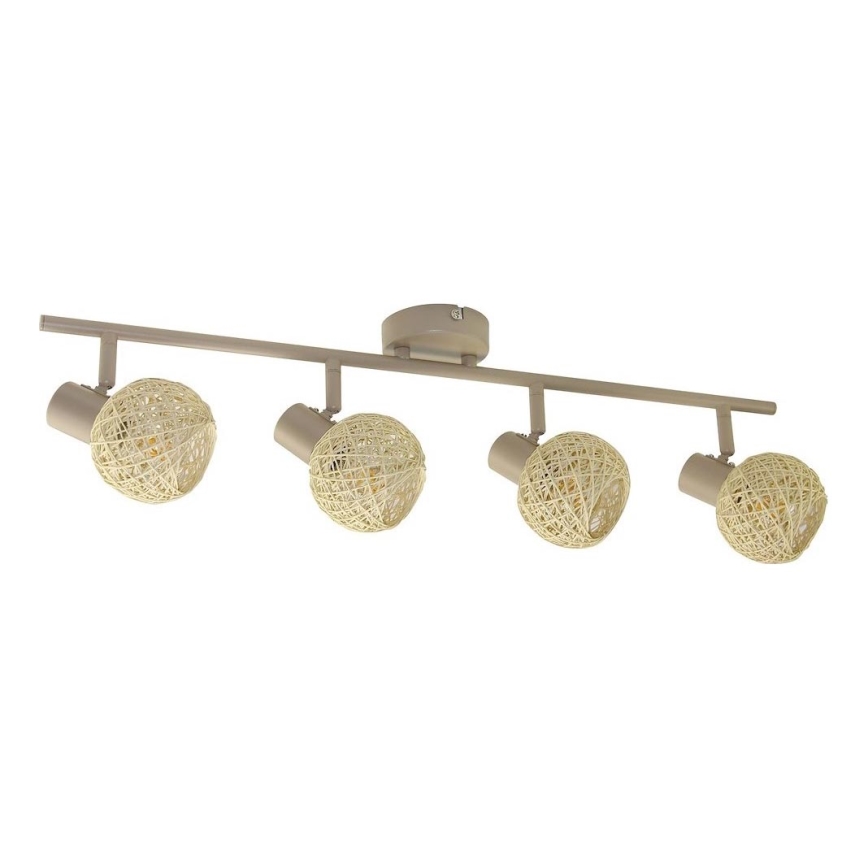 Bodové svietidlo DEX 4xE14/10W/230V béžová/krémová