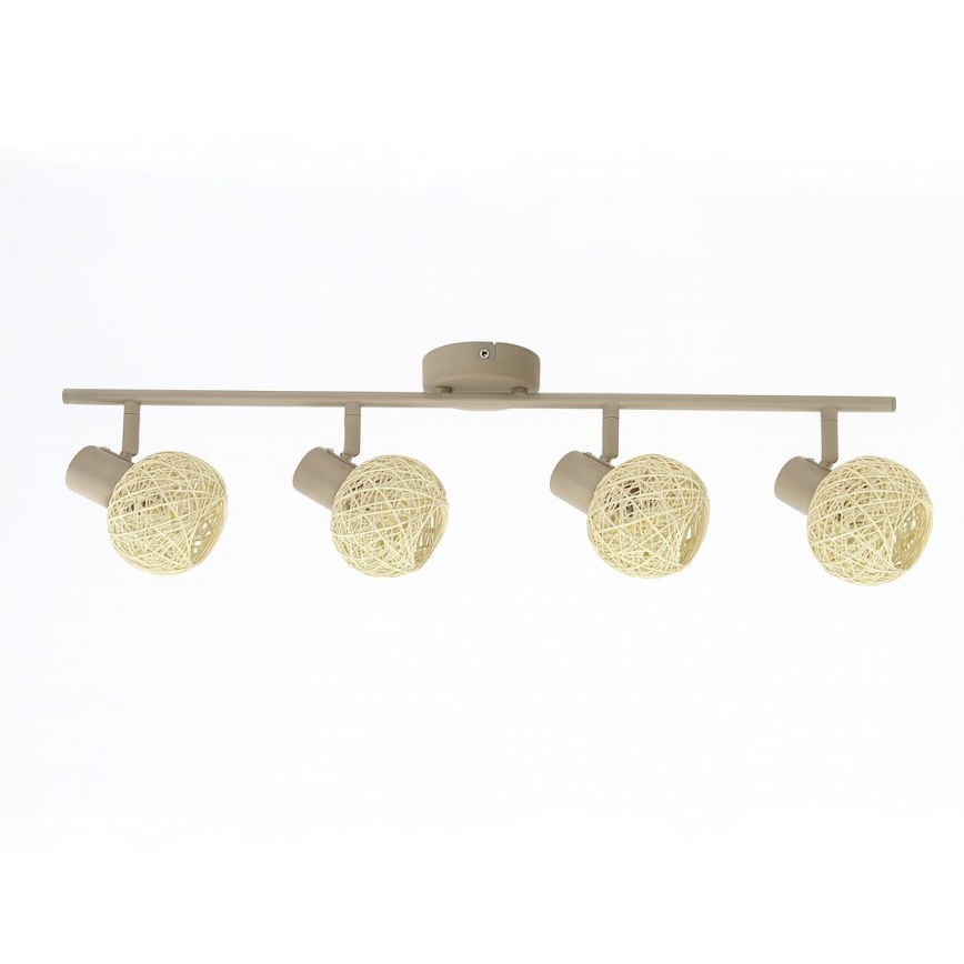 Bodové svietidlo DEX 4xE14/10W/230V béžová/krémová