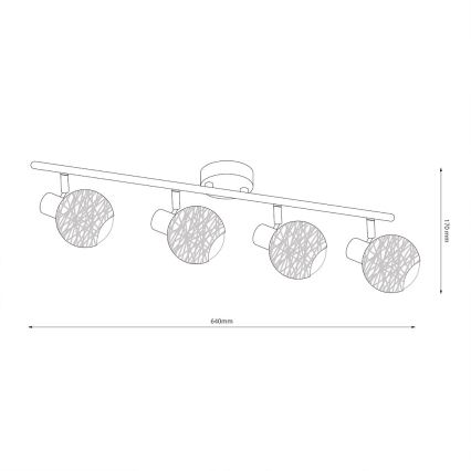 Bodové svietidlo DEX 4xE14/10W/230V béžová/krémová