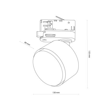 Bodové svietidlo do 3-fázového lištového systému TRACER 1xGX53/11W/230V biela