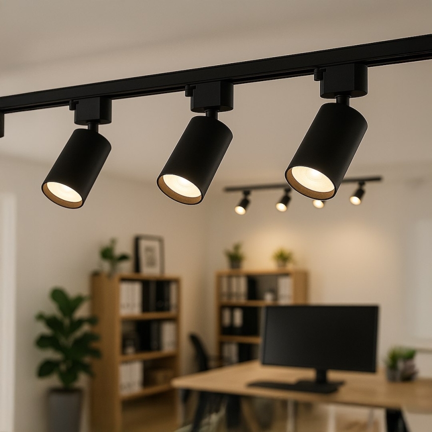 Bodové svietidlo do jednofázového lištového systému TIGER 1xGU10/10W/230V čierne