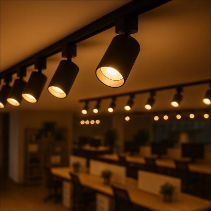 Bodové svietidlo do jednofázového lištového systému TIGER 1xGU10/10W/230V čierne