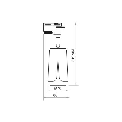 Bodové svietidlo do lištového systému FLOWER 1xGU10/8W/230V biela