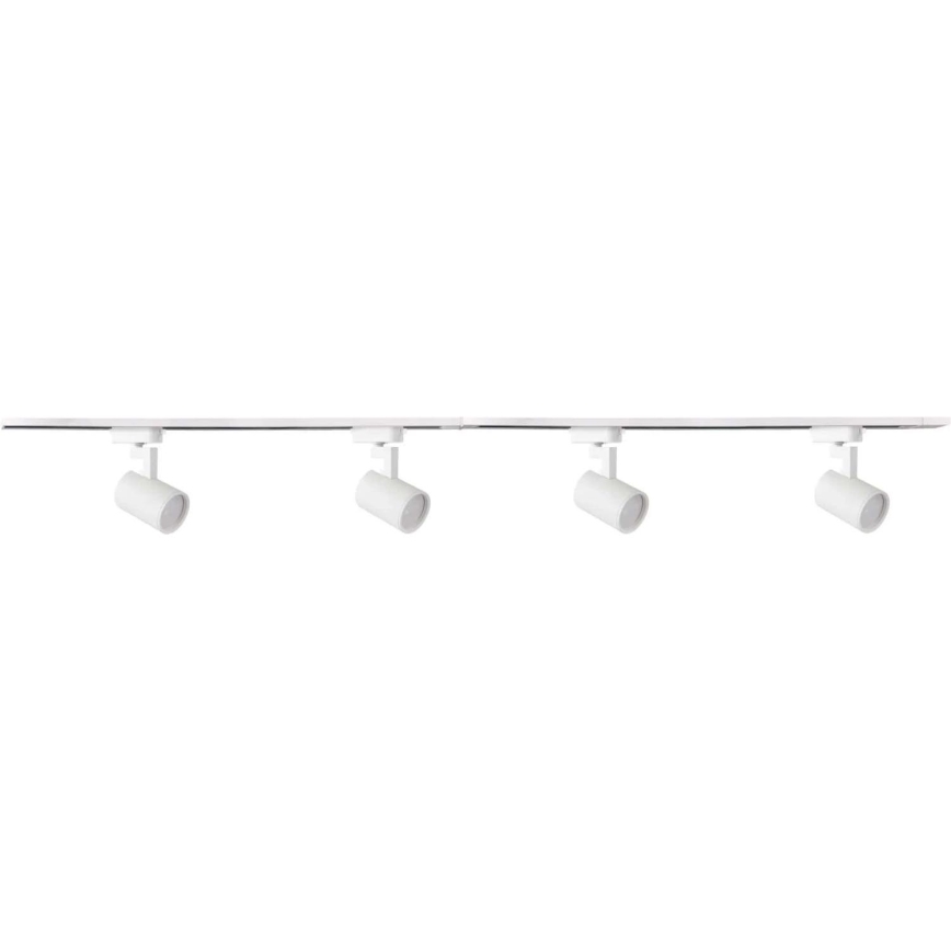 Bodové svietidlo do lištového systému LYNX 4xGU10/10W/230V + 2 x 75 cm lištový systém biela