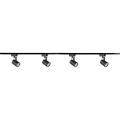 Bodové svietidlo do lištového systému LYNX 4xGU10/10W/230V + 2 x 75 cm lištový systém čierna