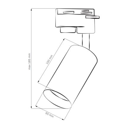 Bodové svietidlo do lištového systému MARIBEL 3xGU10/10W/230V +1 m lištový systém biela